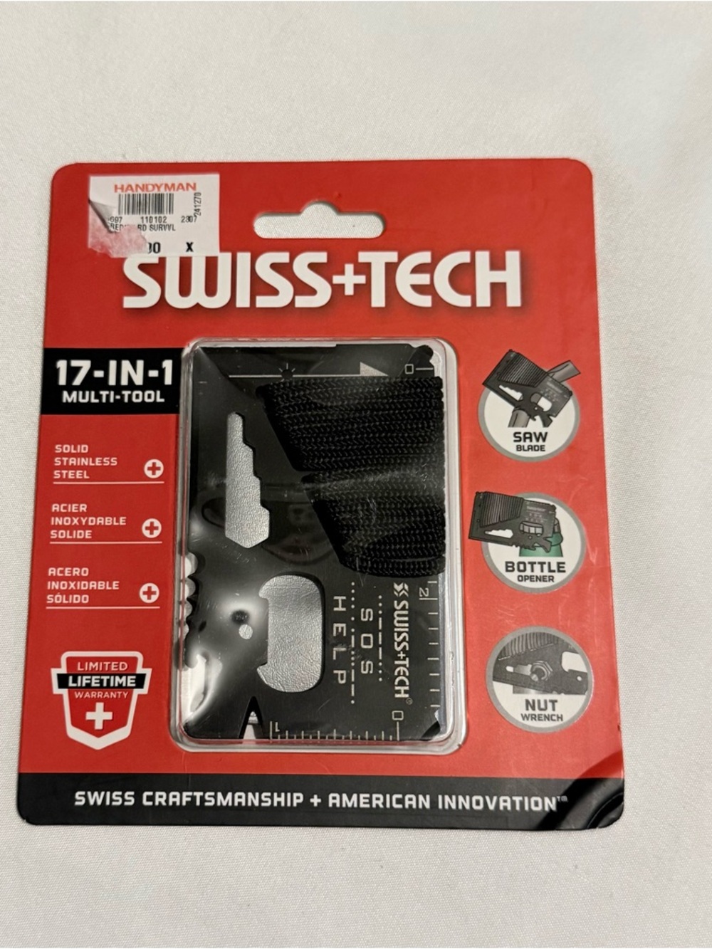 Swiss Tech 17-in-1 Multi-Tool Card – Fits Easily Into A Wallet